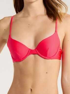 Kulani Kinis Cherry Crush Underwire Bra Bikini Top, Medium,  #TOP195-CHCR, NWT